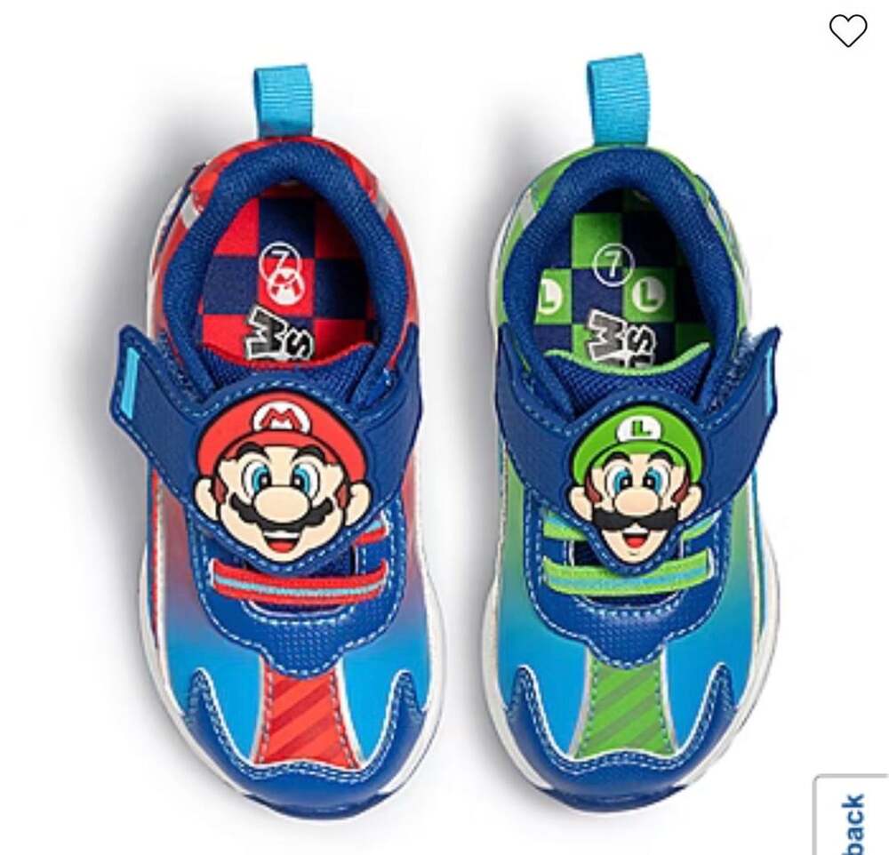 Mario & Luigi Nintendo toddler Boys Light Up Athletic Sneakers